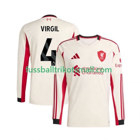 Fußballtrikots Liverpool Virgil van Dijk 4 2025-2026 Langarm Auswärts-trikot kaufen